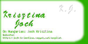 krisztina joch business card